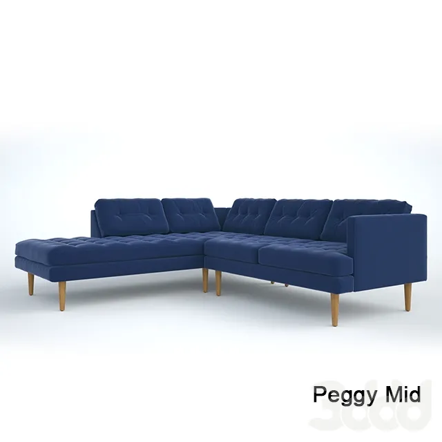 Peggy Mid-Century Chaise Sectional – 222249