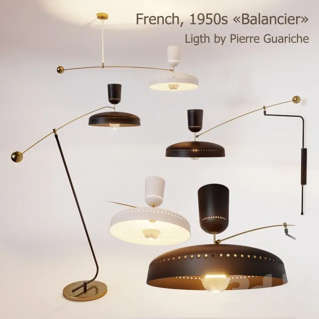Pierre Guariche lamps Balancier Franch1950s – 222413