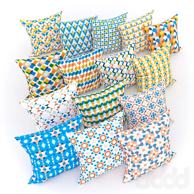pillow set shape play geometric – 222463