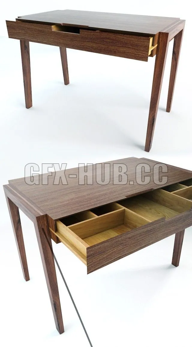 Plywood and solid wood writing desk – 222739