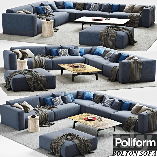 Poliform Bolton Sofa corner sofa Tribeca Dama – 222789