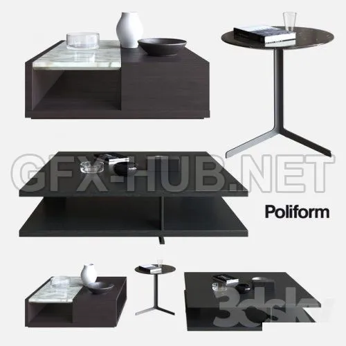 POLIFORM COFFEE TABLES BRISTOL  CLASS  BABA 3D Model – 222799