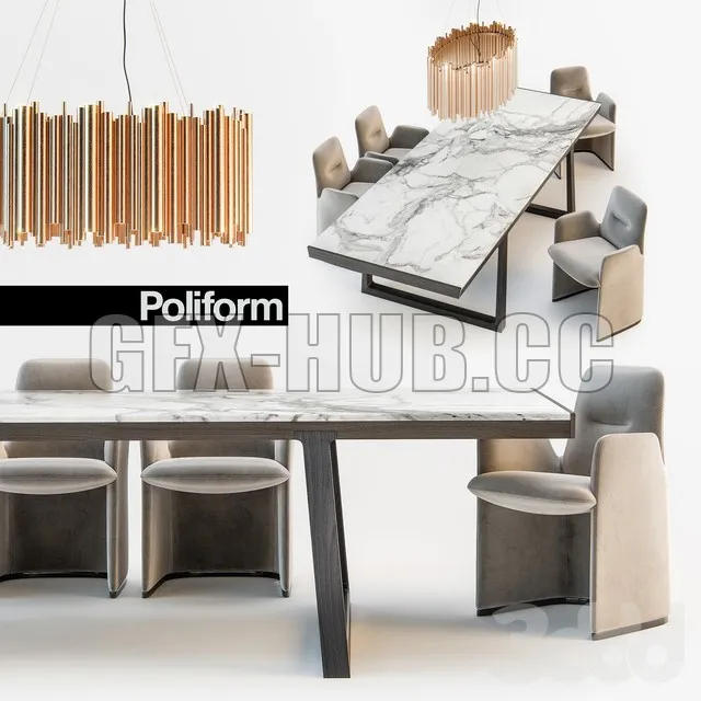 Poliform Guest chair Opera table – 222811