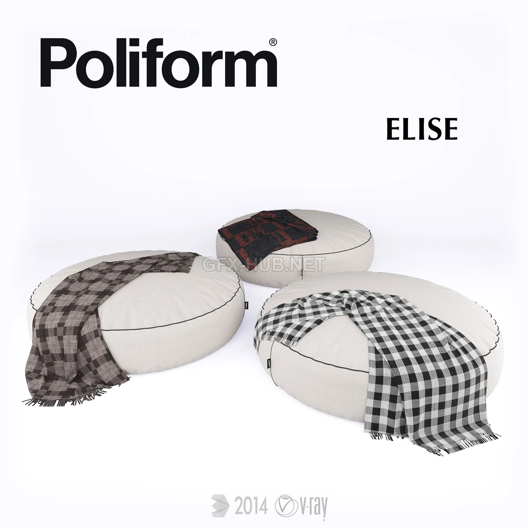 Poof Poliform Elise 3d model – 222957