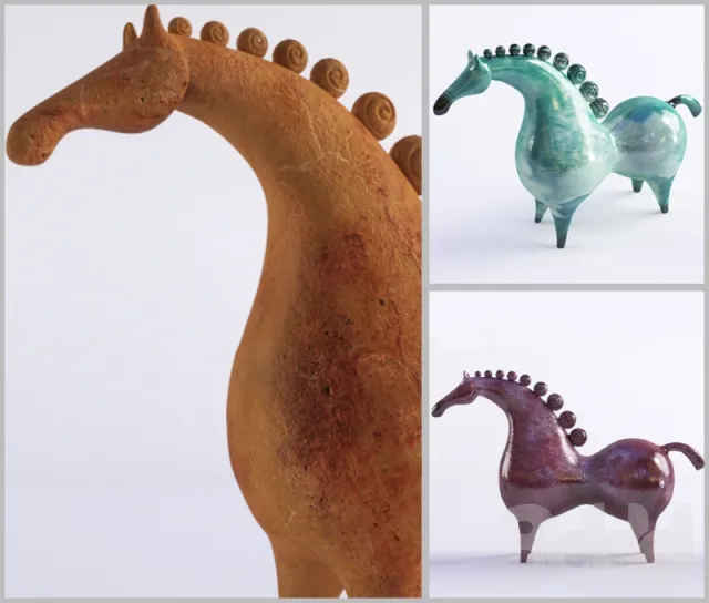 pottery horse – 223109