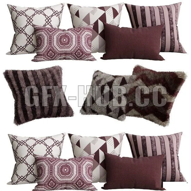 Purple collection of decorative pillows – 223327