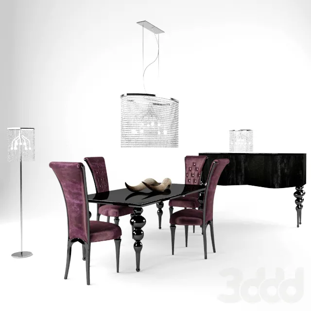 Purple dinner chair  table – 223331