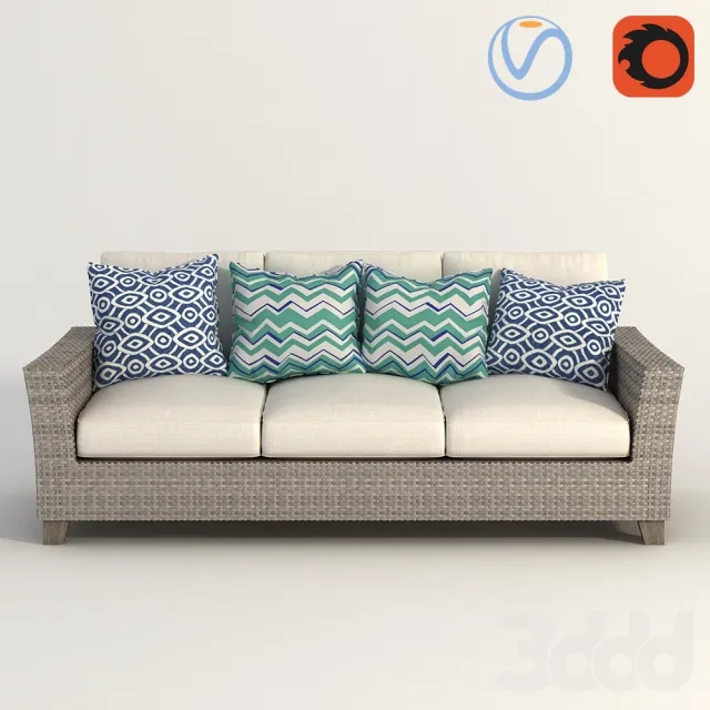 PVC Wicker 3 seat Sofa – 223345