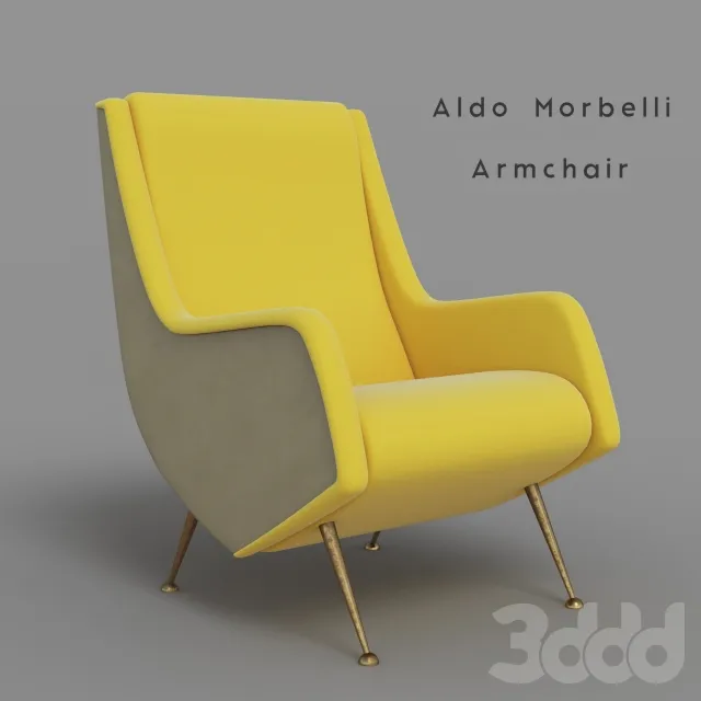 Rare Pair of Aldo Morbelli Armchairs – 223497