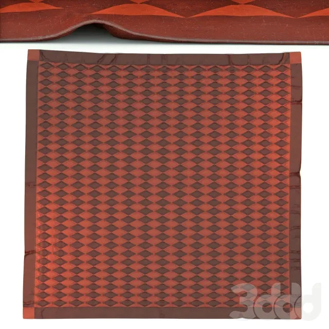 Red leather rhombus rug – 223575