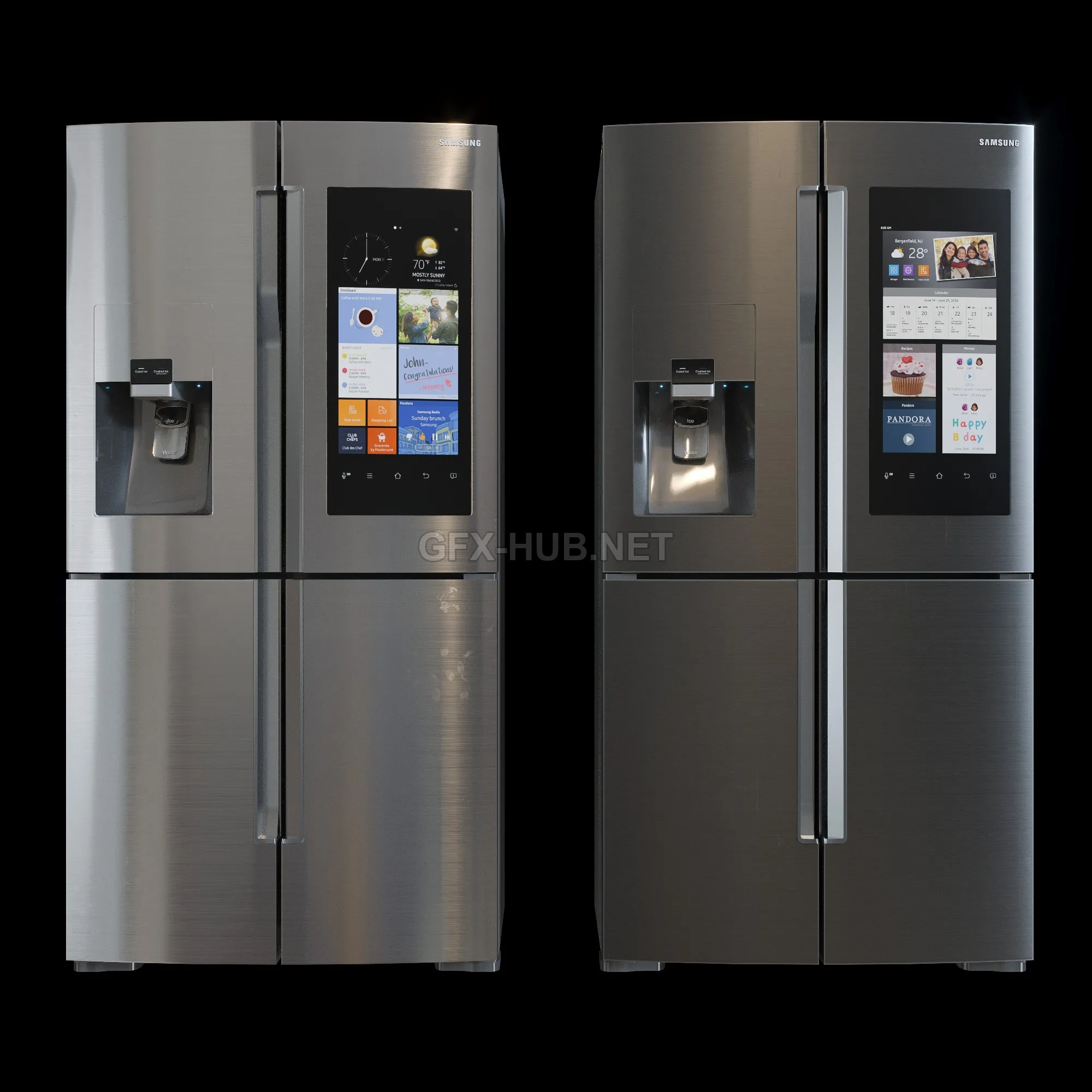 Refrigerator Samsung RF22K9581SR 3d model – 223609