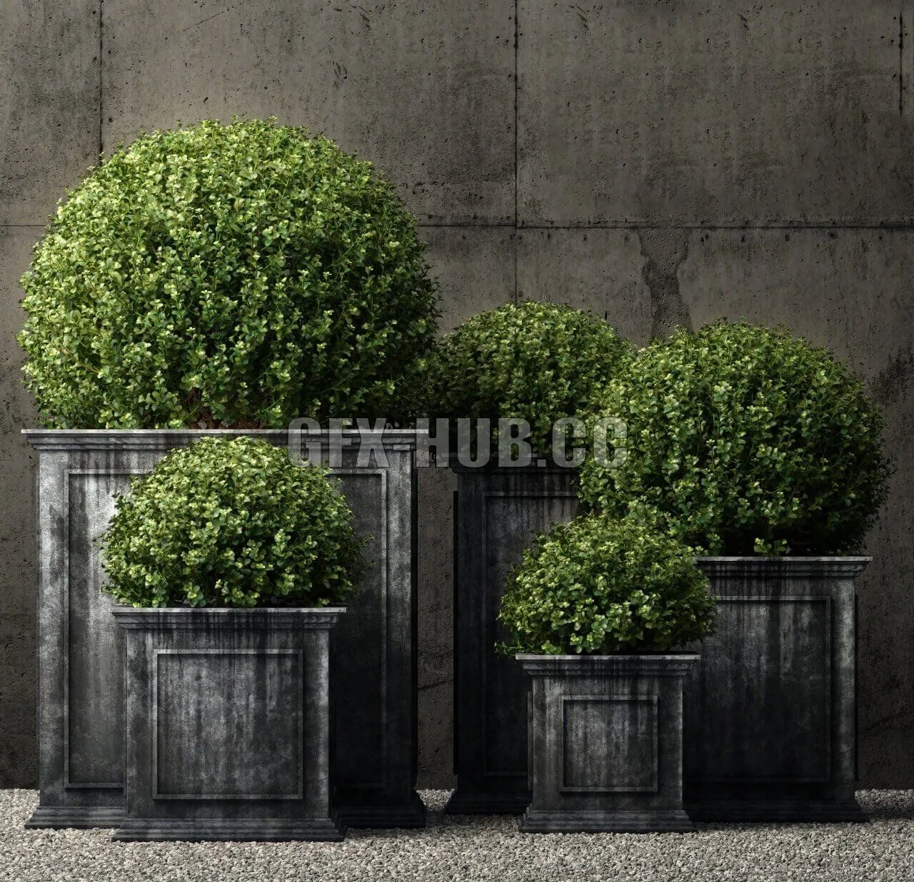 Restoration Hardware estate zinc framed panel planters – 223713