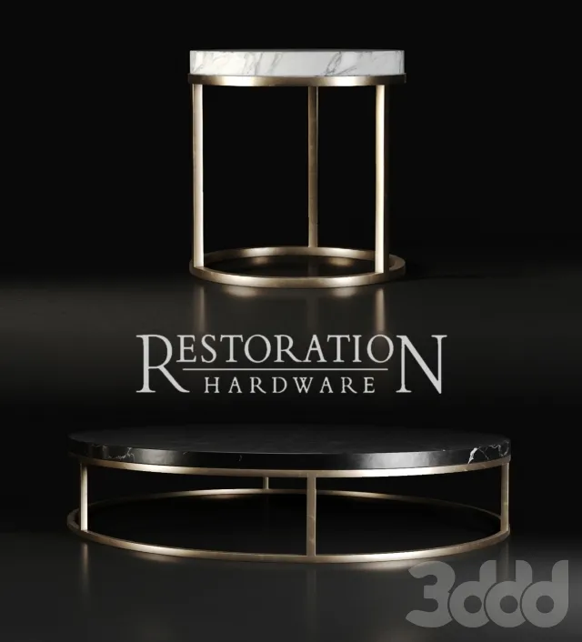 Restoration hardware nicholas marble round tables – 223735