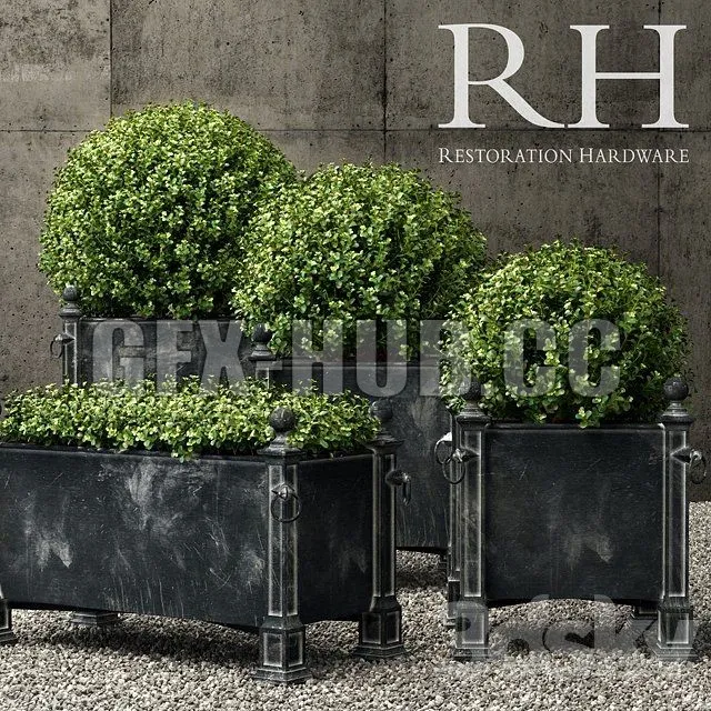 Restoration Hardware versailles weathered zinc planters – 223761