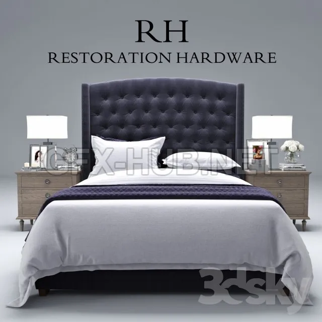 Restoration Hardware Warner Fabric Tufted bed – 223769