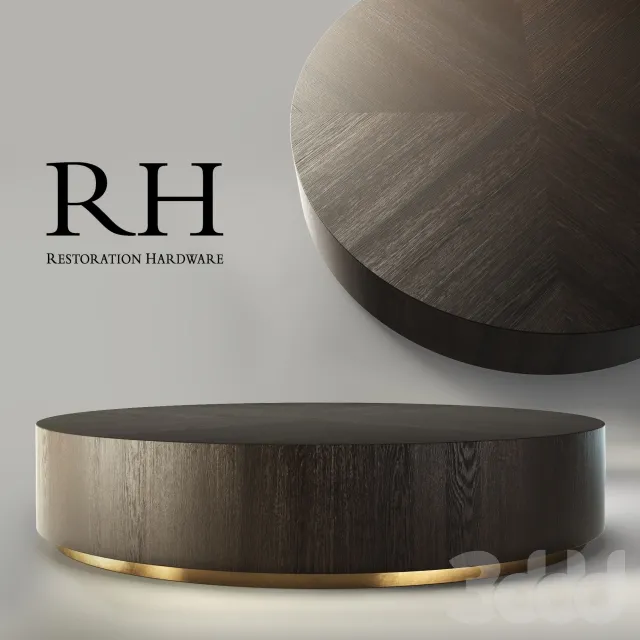 RH Machinto Round Coffee Table – 223841