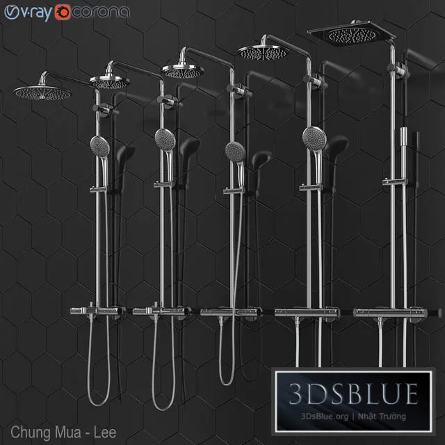 Shower systems GROHE | Vitalio set 48 3DS Max - thumbnail 3