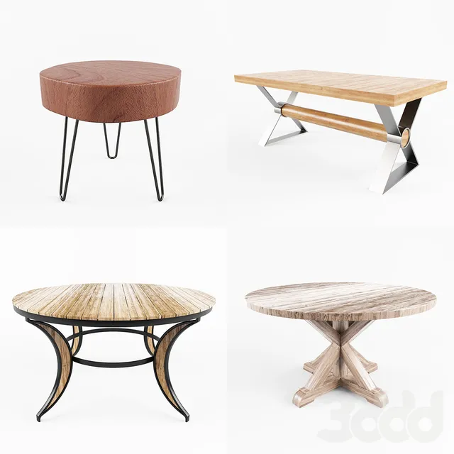 Rustic and Industrial Tables Collection – 224357