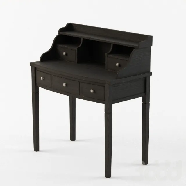 Safavieh Edgewood Bureau Desk with Hutch – Black – 224387
