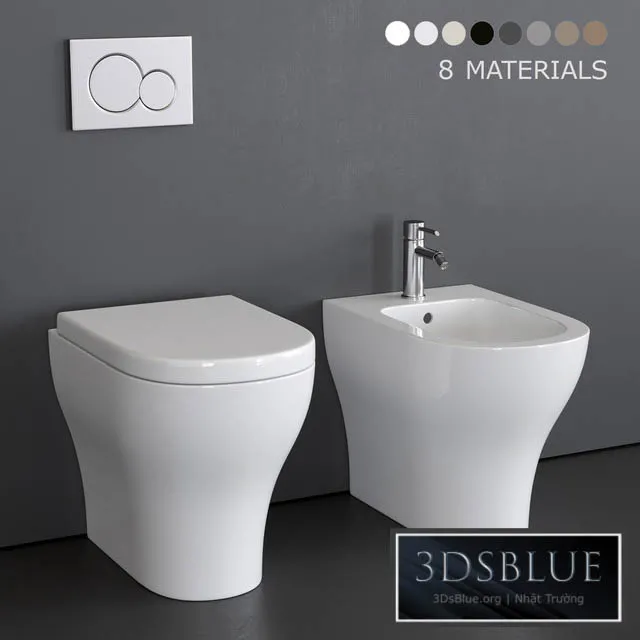 BATHROOM – TOILET & BIDET – 3DSKY Models – 1635