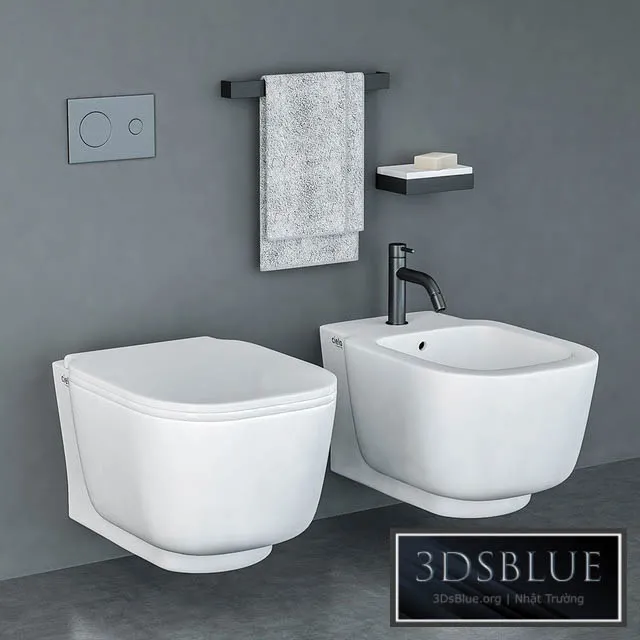 BATHROOM – TOILET & BIDET – 3DSKY Models – 1640