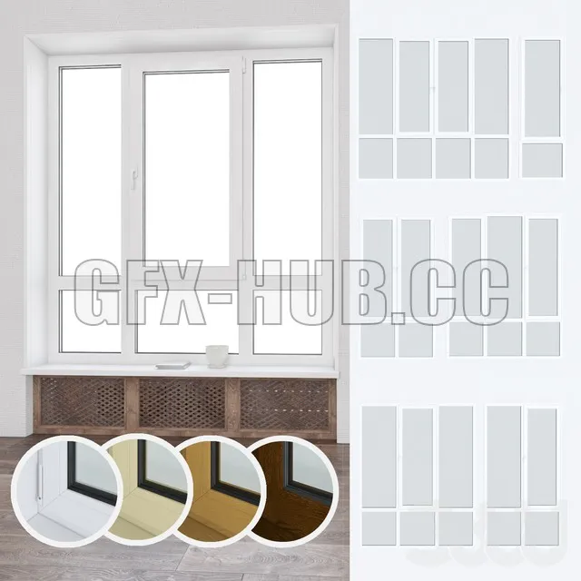Set of plastic windows 05 – 224839