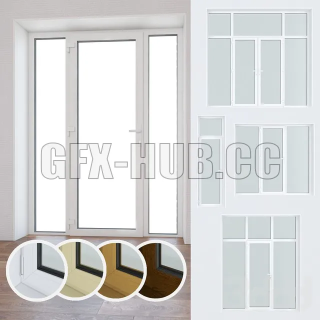 Set of plastic windows and doors 10 – 224843
