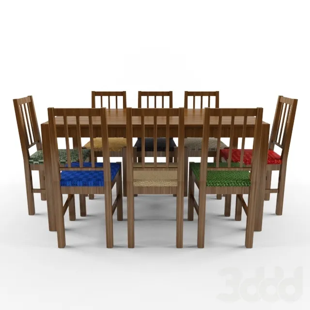 set of table and 8 chairs – 224845