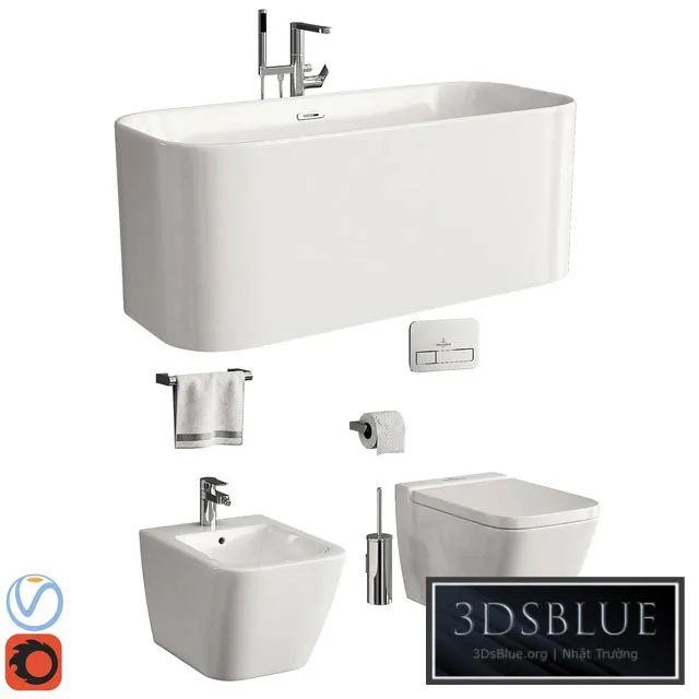 BATHROOM – TOILET & BIDET – 3DSKY Models – 1651