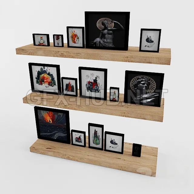 shelves with paintings – 224991