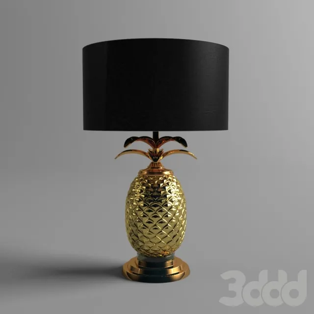 Silver  Gold Pineapple Lamp – 225179