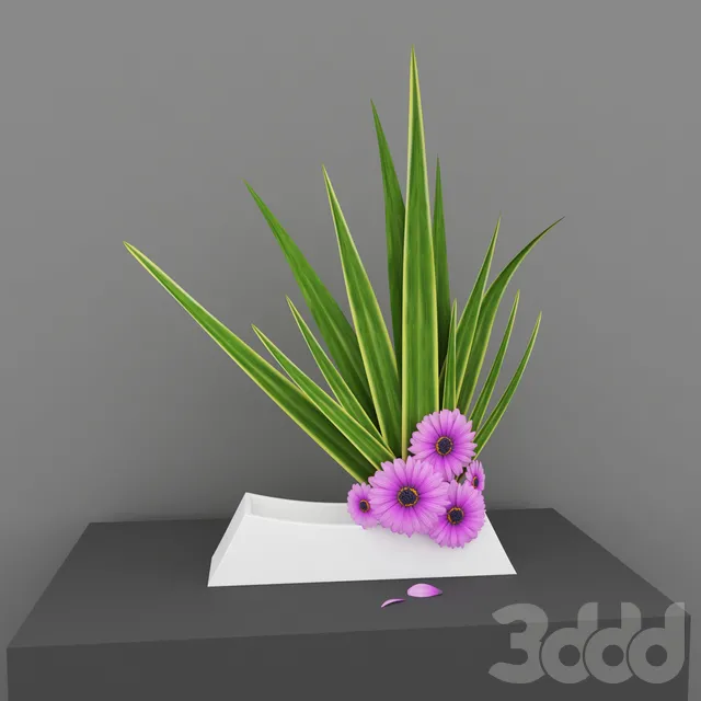 simple ikebana flower arrangement – 225213