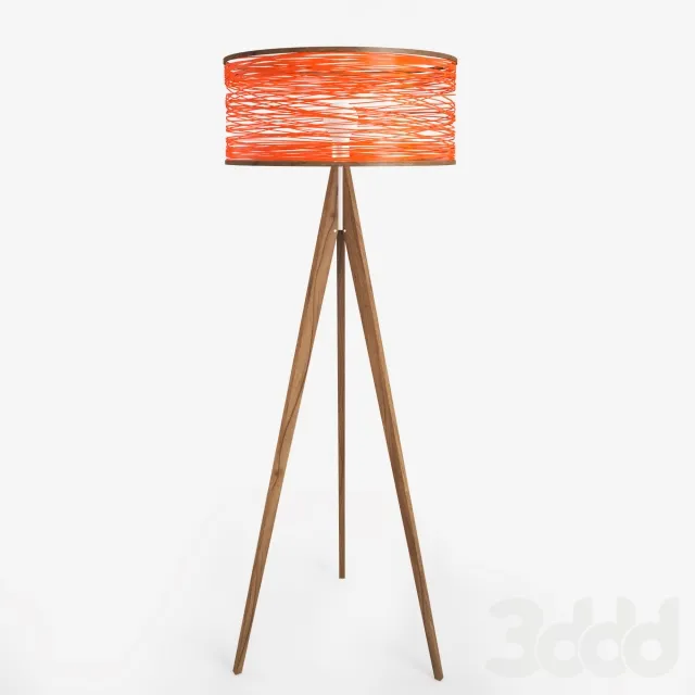 sinuous lamp floor orange by Marcus Papay – 225255