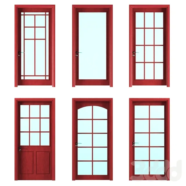 six doors with pane glass – 225277