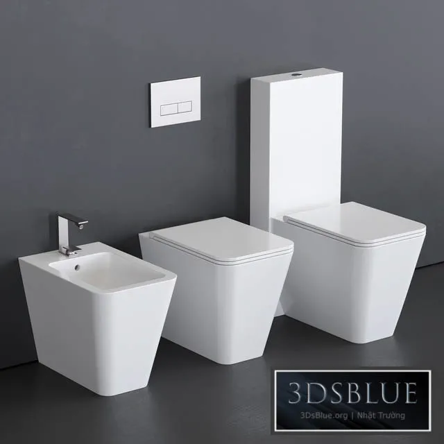 BATHROOM – TOILET & BIDET – 3DSKY Models – 1668