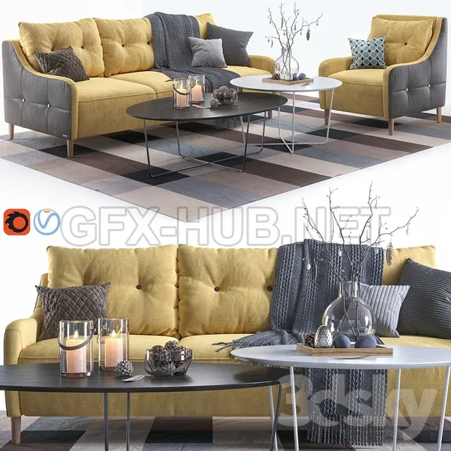 Sofa and armchair Jenson 1 – 225509