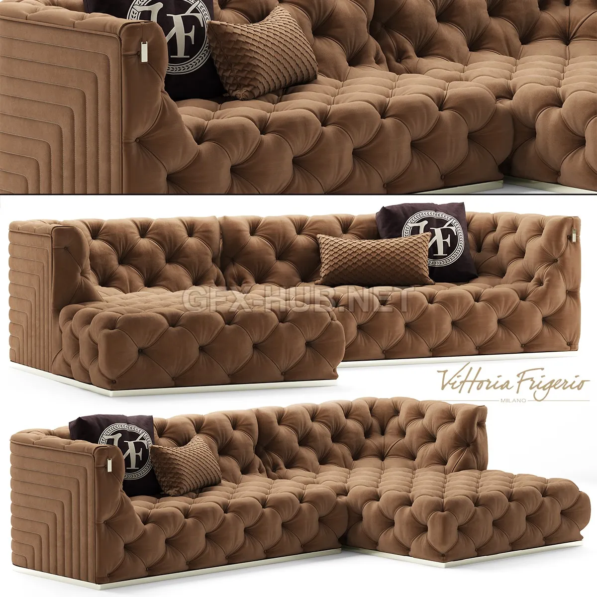 Sofa Caracciolo by Vittoria Frigerio 3D model – 225575