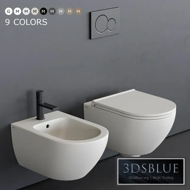 Ceramica Cielo Enjoy Wall-Hung WC 3DS Max - thumbnail 3