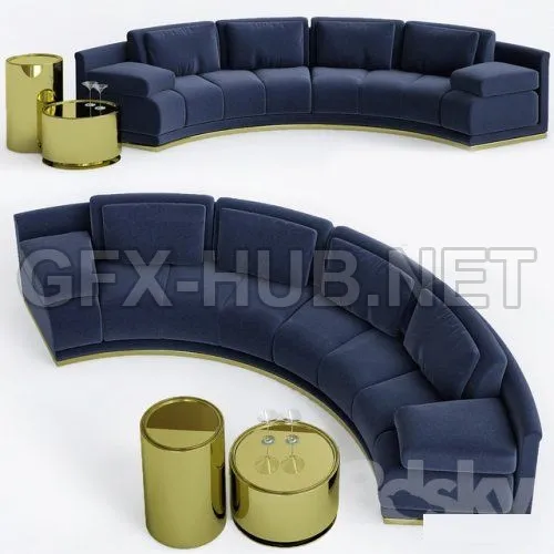 Sofa Fendi Casa 2015 Collection 3d model – 225621
