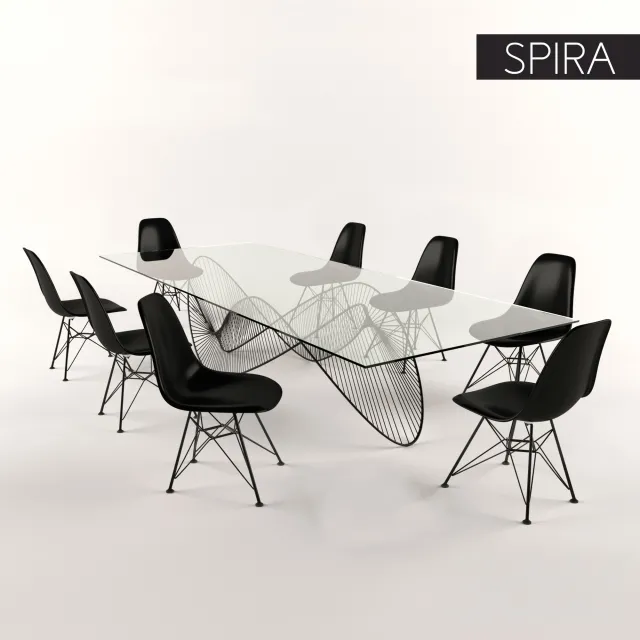 Spira Table+Eames Plastic Chair – 225975
