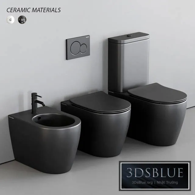 BATHROOM – TOILET & BIDET – 3DSKY Models – 1716