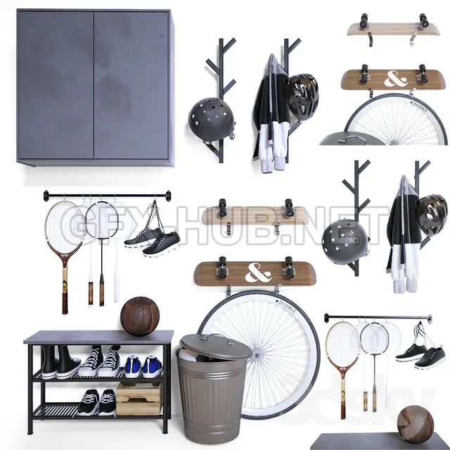Storage of sports equipment in the hallway – 226413