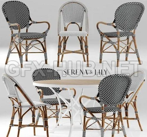 Table and chairs serena and lily – 226693