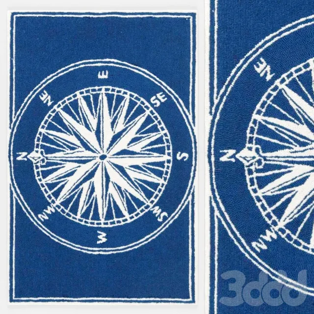 Trans Ocean Frontporch Compass Rug – 227395