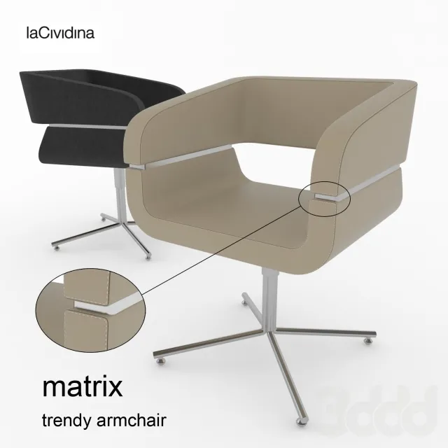 Trendy armchair Matrix – LaCividina – 227451