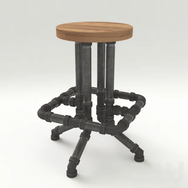 Vintage Pipe Stool – 228129