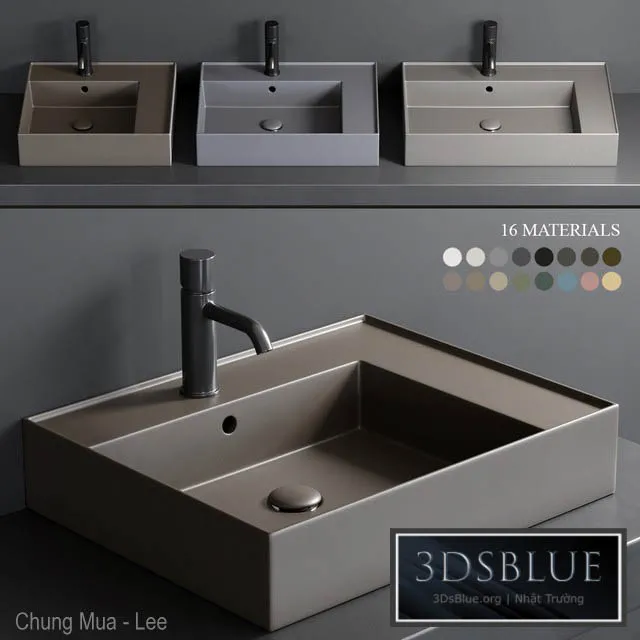 Ceramica Cielo Enjoy e Amedeo Washbasin 3DS Max - thumbnail 3