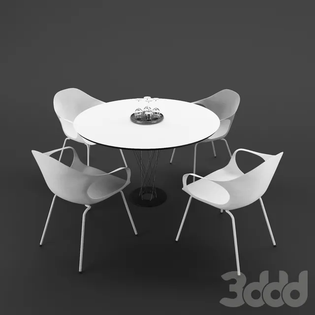 Vitra набор стол и стулья – 228247