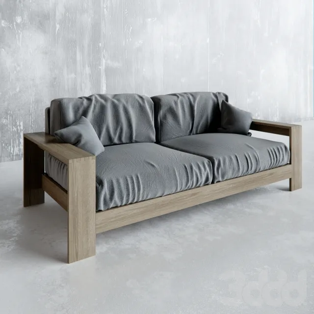Walnut Wood Furniture SOFA-M – 228435