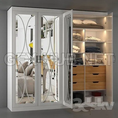 Wardrobe with filling 3D Model – 228503